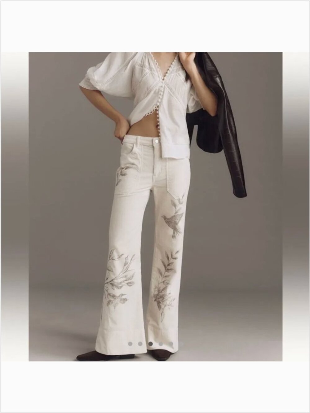 NWOT Pilcro Anthropologie The Ryan Relaxed High Rise Flare Cord Pants